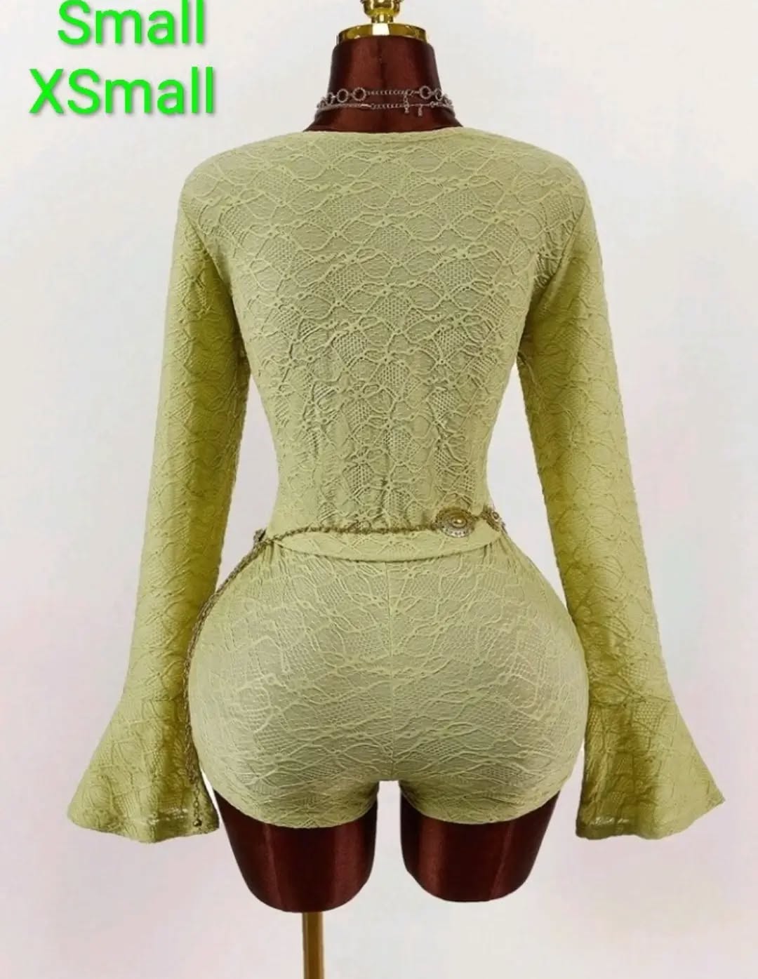Flare Bodycon Jumpsuit - Olive | XSmall & Small | $90 BBD