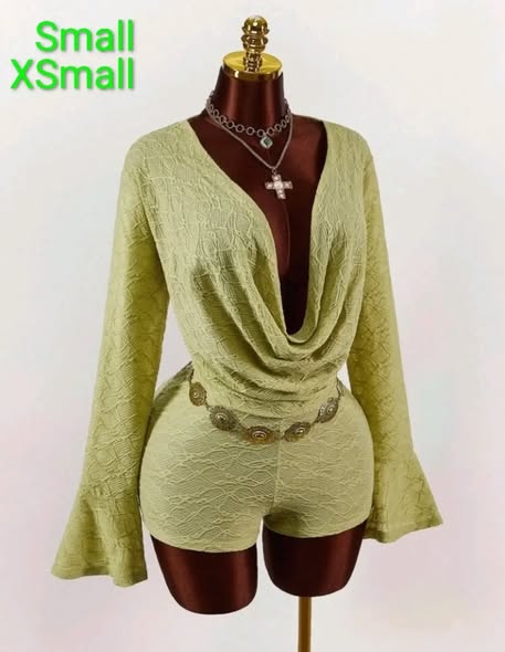 Flare Bodycon Jumpsuit in Olive – $90 BBD (XSmall & Small)