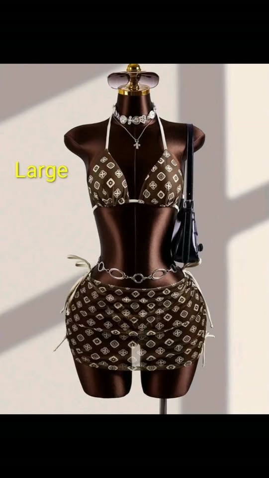 Brown Luxe 3pc Swimset – Large | $75 BBD