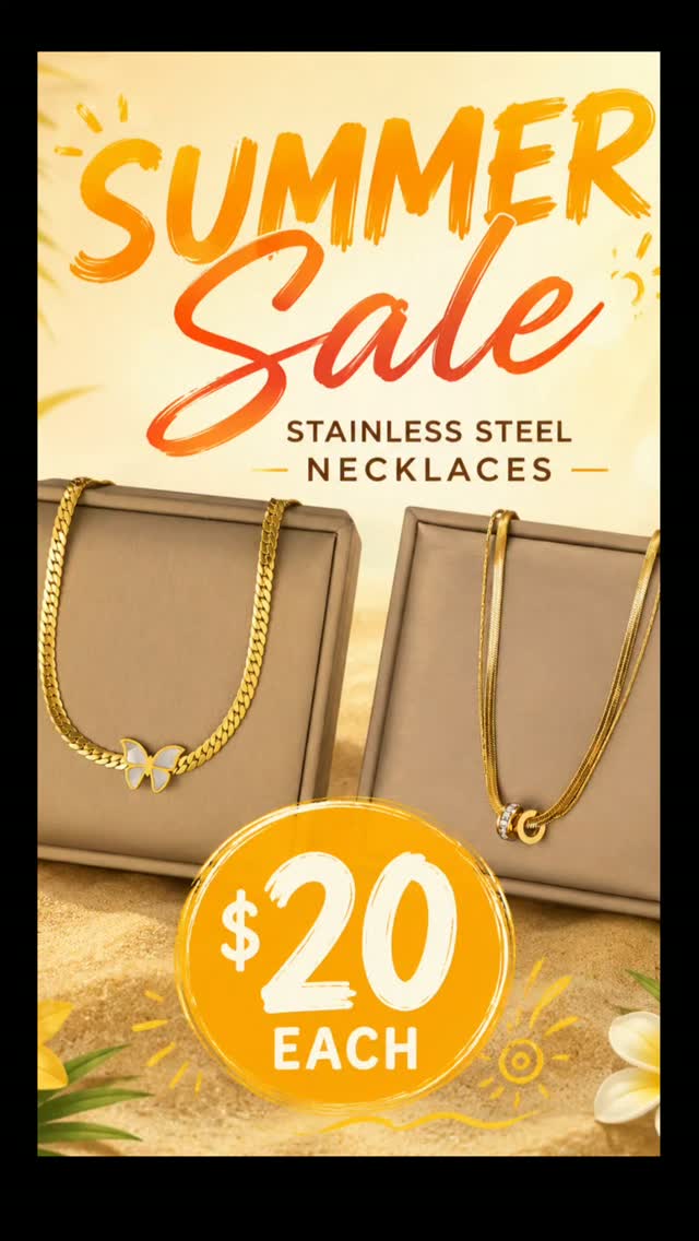 Summer Sale – Stainless Steel Necklaces $20 Each