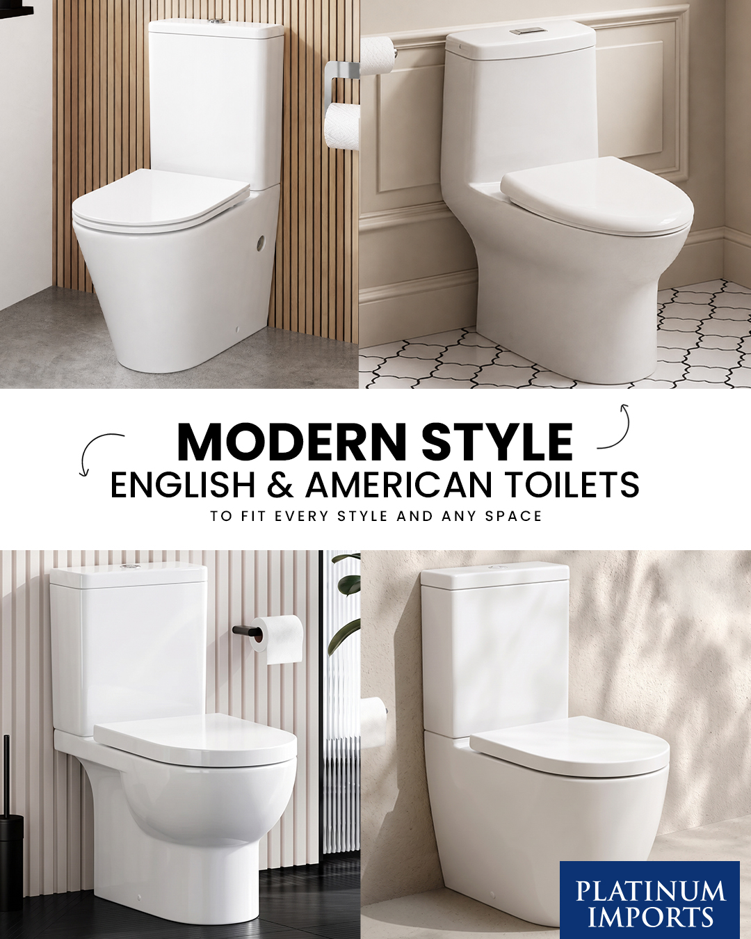 Modern Style Toilets with Specific Pricing & Free Islandwide Delivery