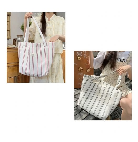 Ladies Tote Canvas Stripe Bag – $25.00 at SAS Barbados