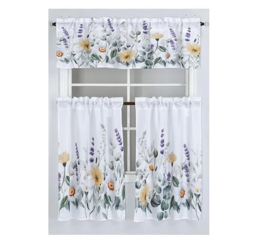 3 Pc Morning Bloom Kitchen Curtain Set – Now $15.00