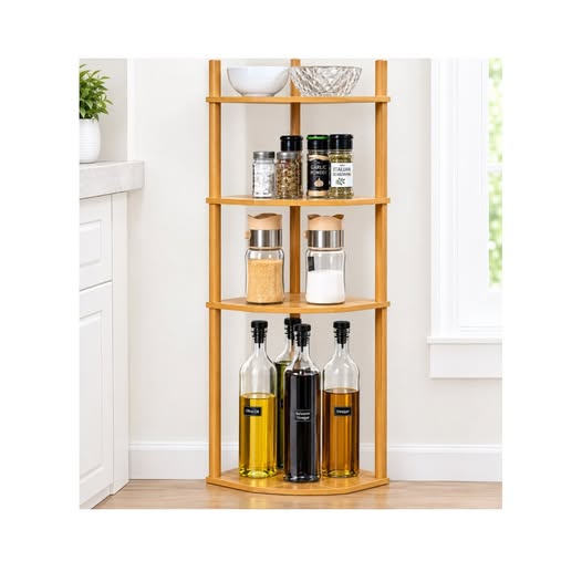 Multipurpose Bamboo 4 Tier Corner Rack – $30.00 at SAS Barbados
