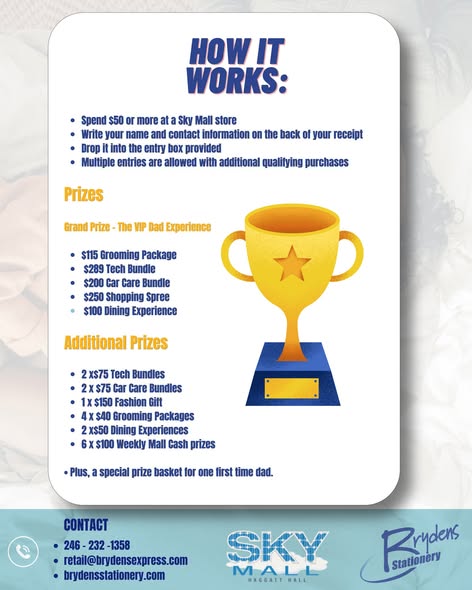Just For Dad – Spend $50 or More at Sky Mall & Win Prizes