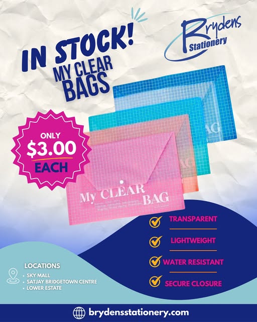My Clear Bags – Only $3.00 Each at Brydens Stationery