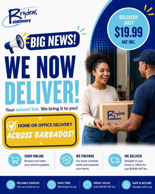 Brydens Stationery Back to School Delivery – Just $19.99 VAT Inc.