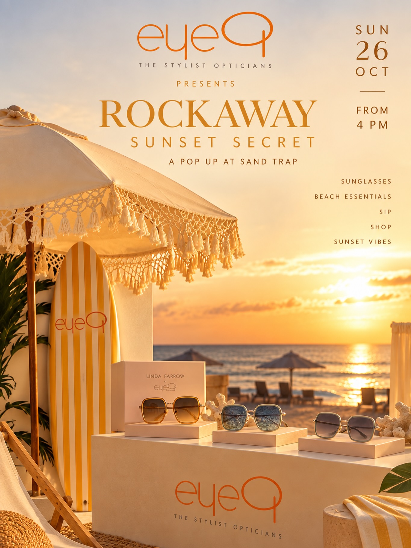 Eye Q Sunset Secret Pop-Up @ Sand Trap – 15% OFF + 25% OFF In-Store
