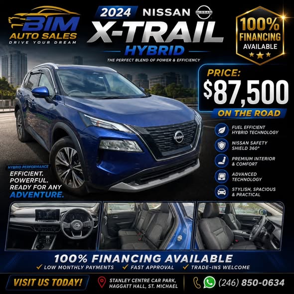 2024 Nissan X-Trail Hybrid – $87,500 On the Road with 100% Financing Available