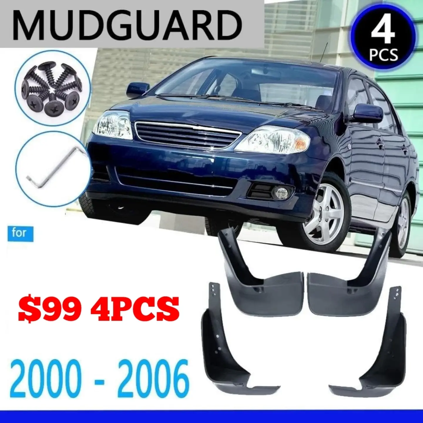 Mudguard Set of 4 PCS for $99 – Fits 2000–2006 Models