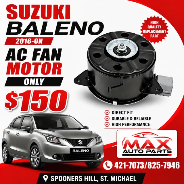Suzuki Baleno AC Fan Motor – Only $150