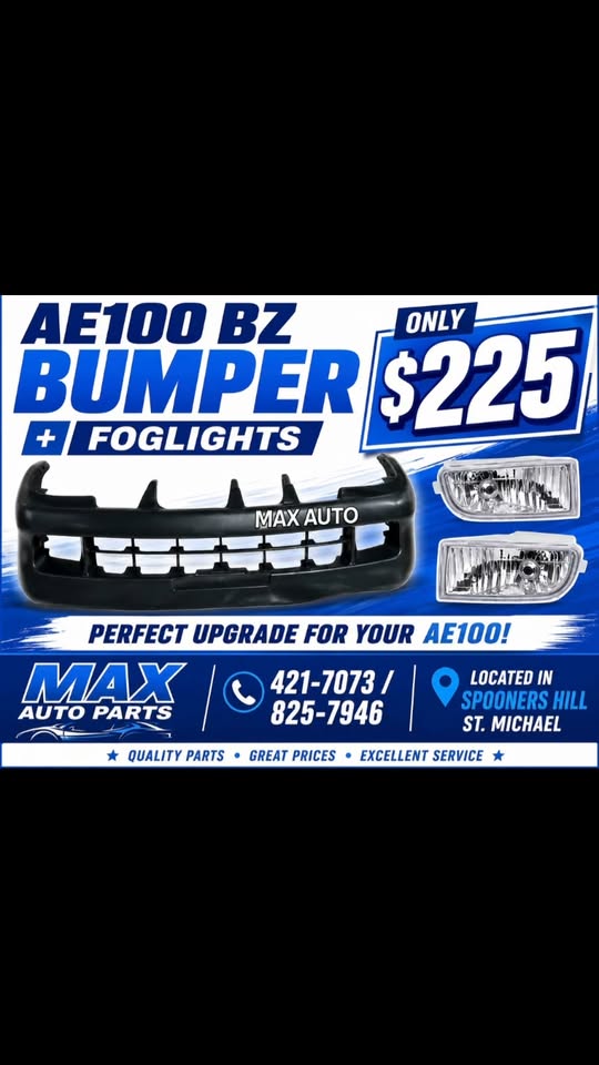 AE100 BZ Bumper + Foglights Bundle – Only $225