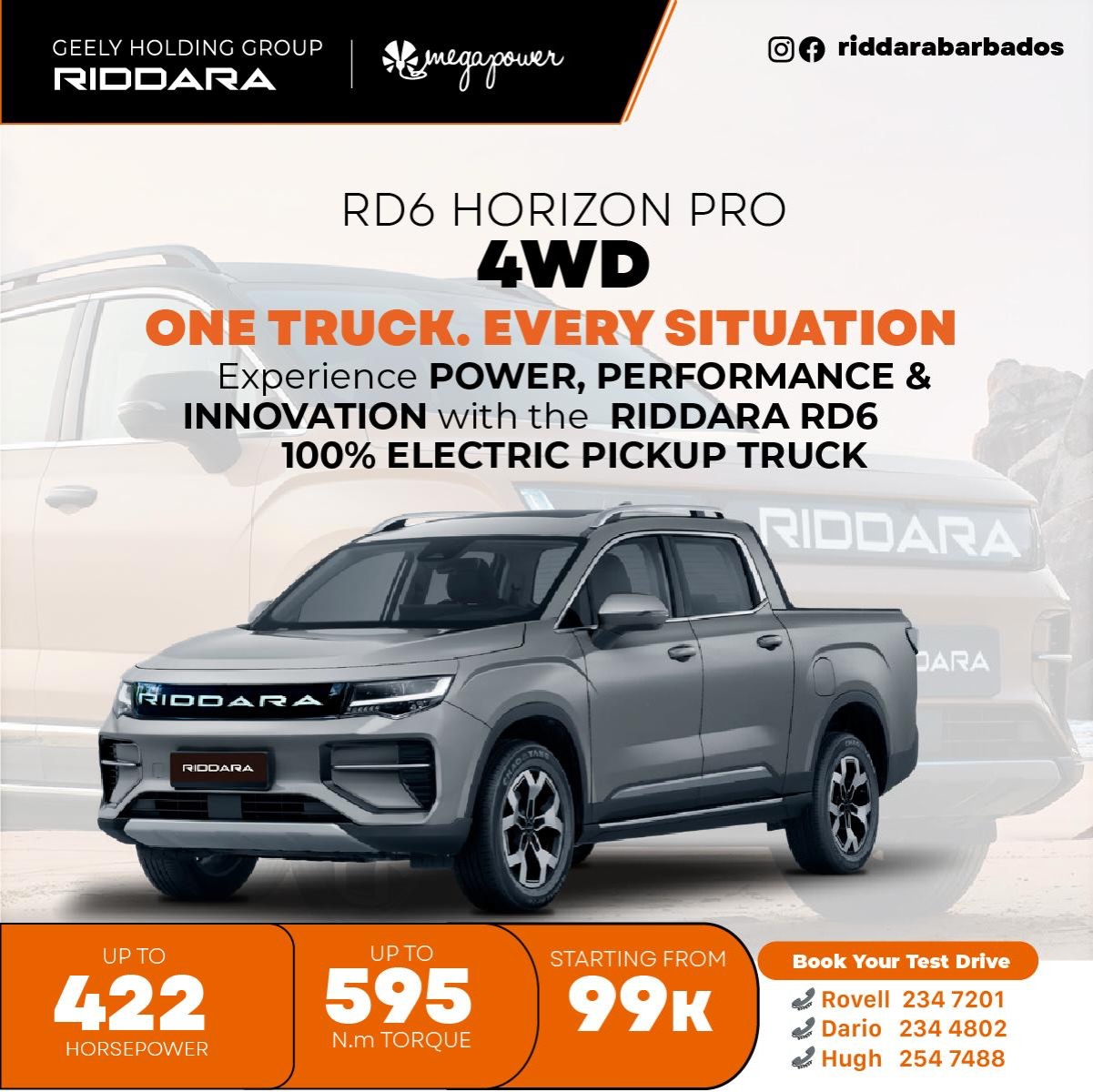 Riddara RD6 Horizon Pro 4WD Electric Pickup – Starting from $99K