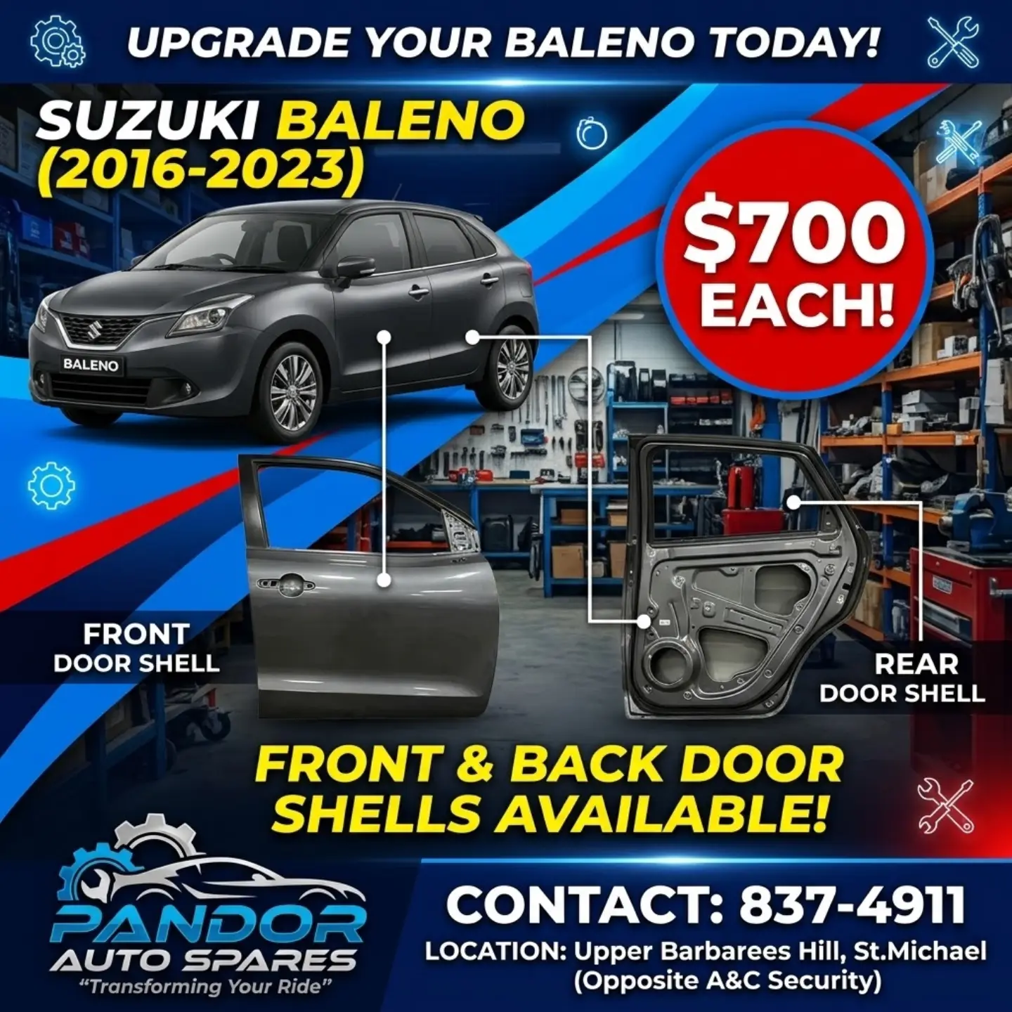 Suzuki Baleno 2016-2023 Auto Parts – Multiple Items Available