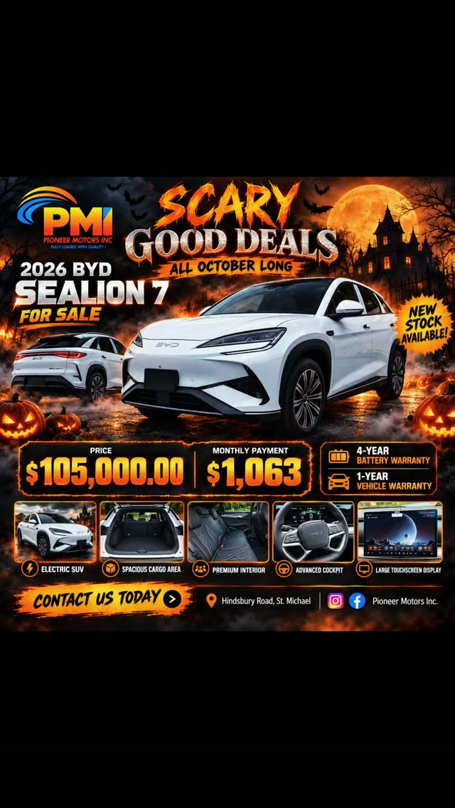 Scary Good Deals: 2026 BYD Sealion 7 at $105,000 or $1,063/month