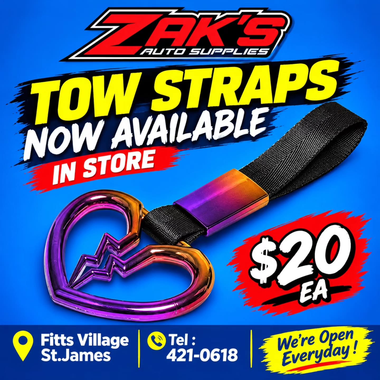 Tow Straps Now Available - $20 Each