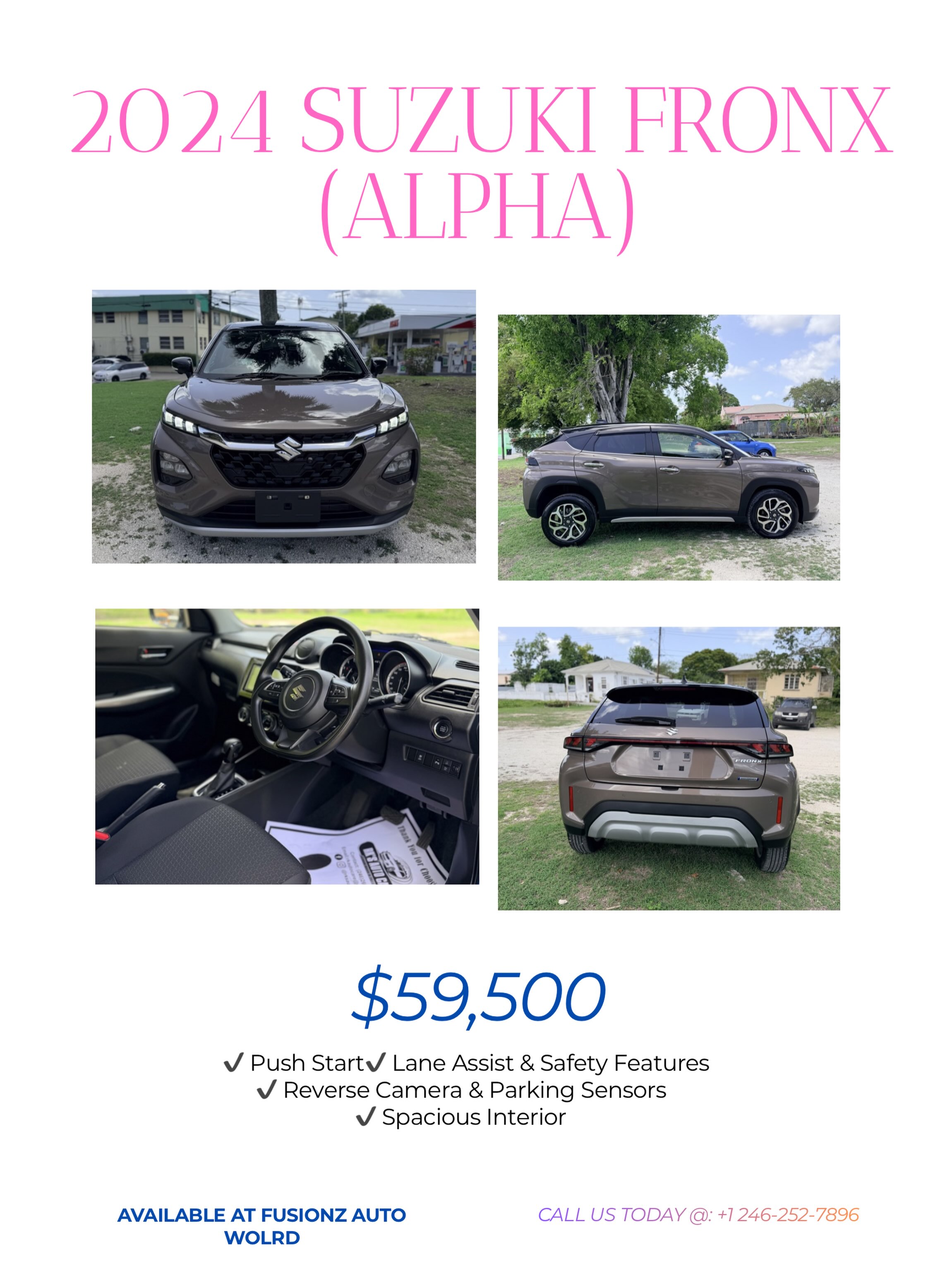 2024 Suzuki Fronx Alpha – $59,500 at Fusionz Autoworld