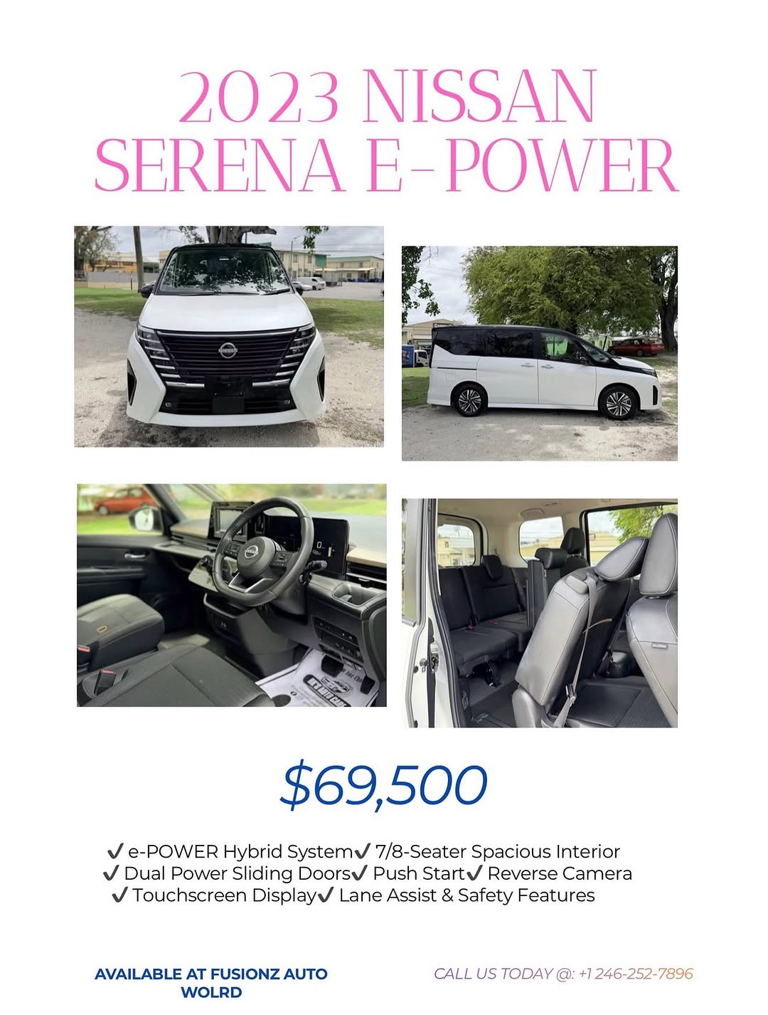 2023 Nissan Serena e-POWER – $69,500 at Fusionz Autoworld