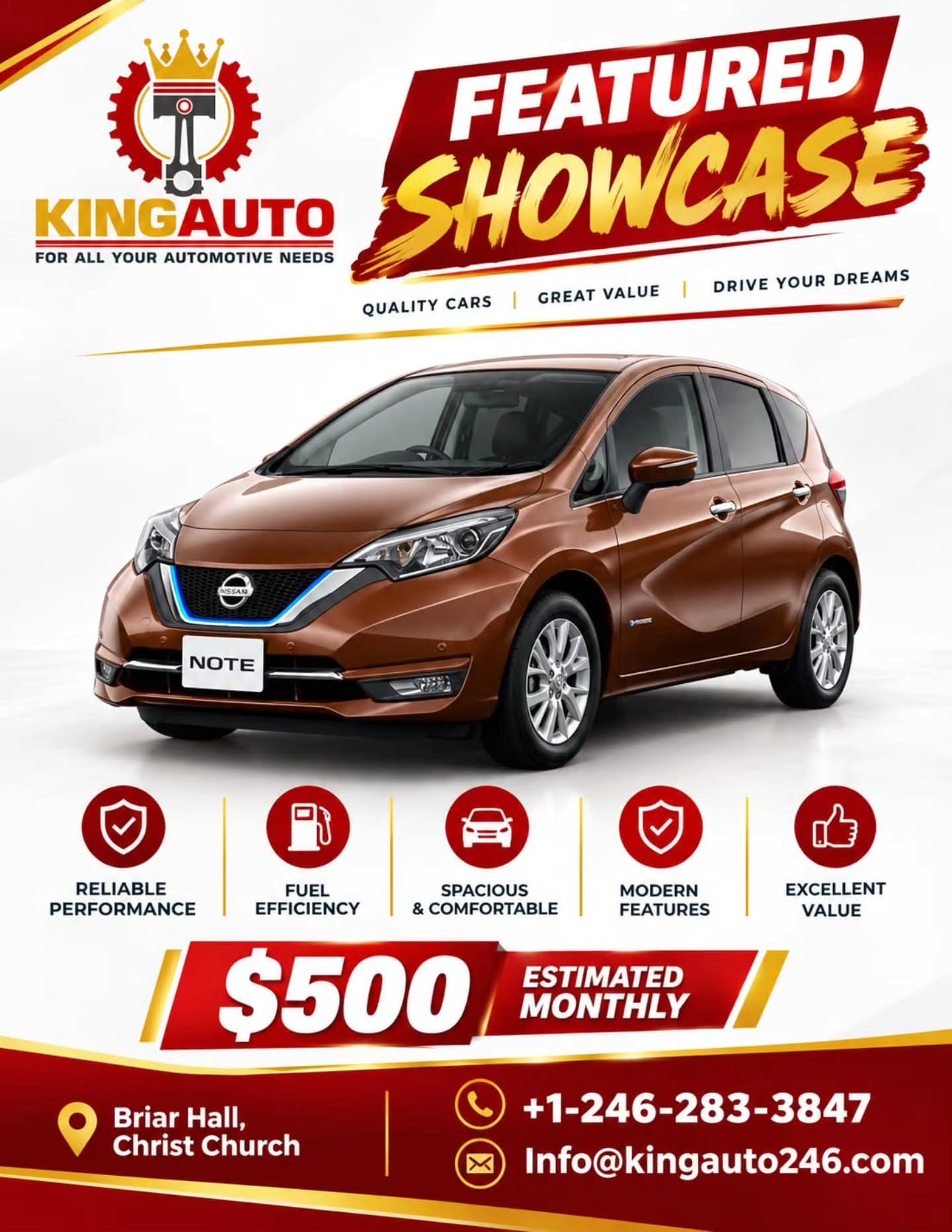 King Auto Featured Showcase – Nissan Note at $500 Estimated Monthly