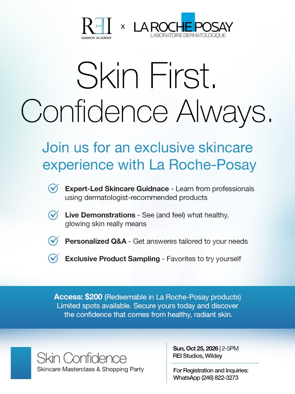 REI x La Roche-Posay Skin Confidence Masterclass & Shopping Party