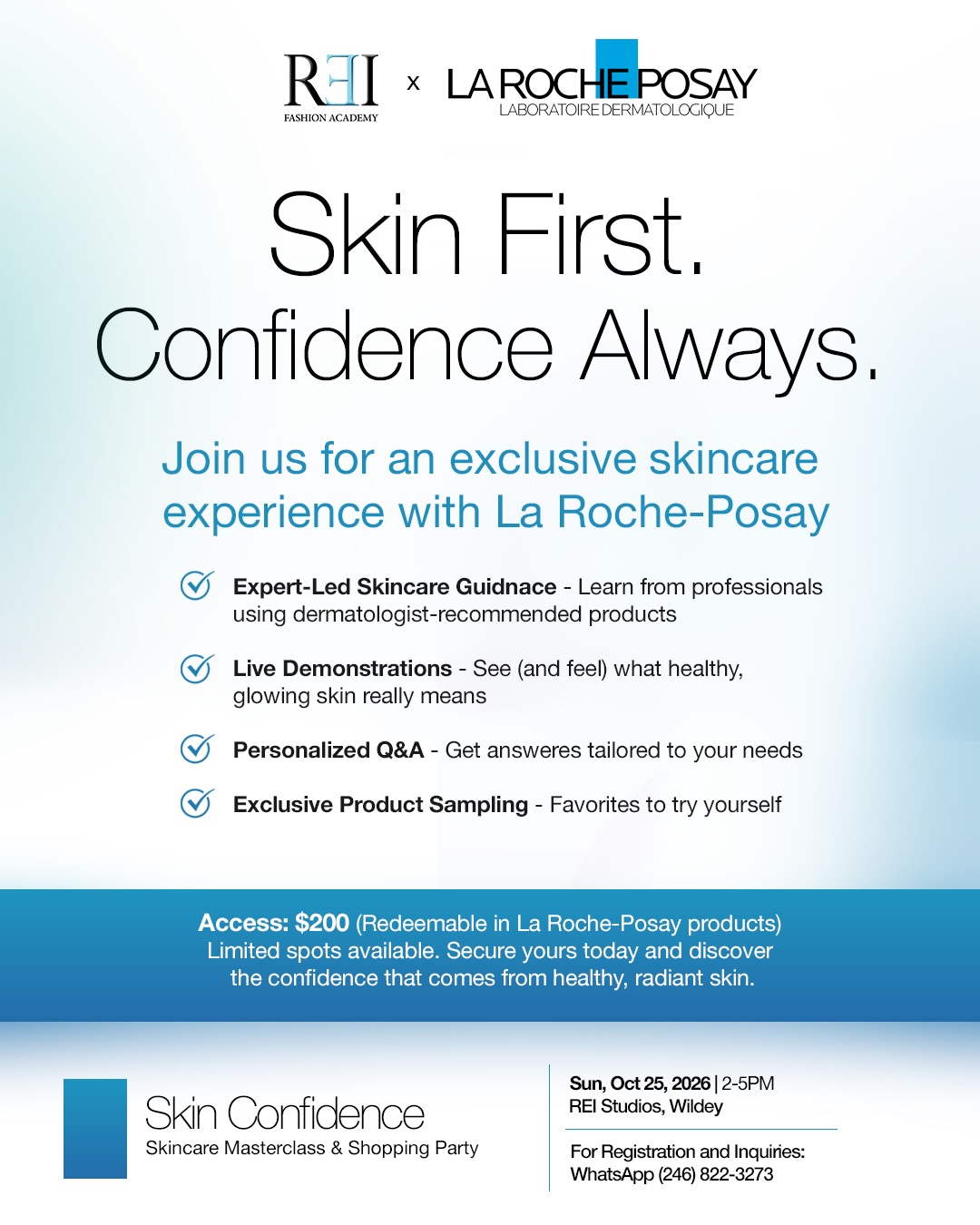 Skin Confidence Skincare Masterclass & Shopping Party with La Roche-Posay