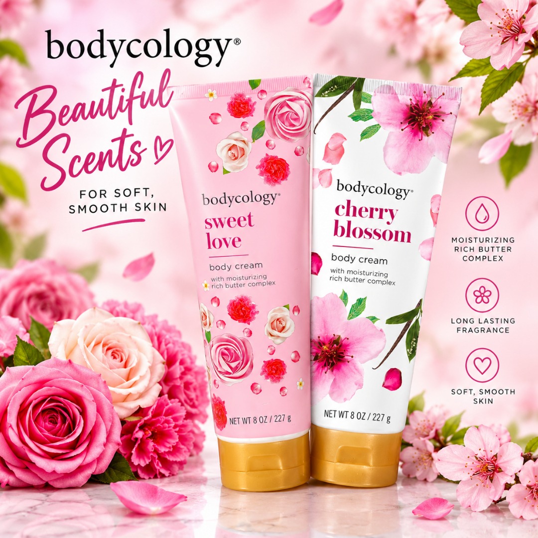 Bodycology Body Creams – Sweet Love & Cherry Blossom at $10.99