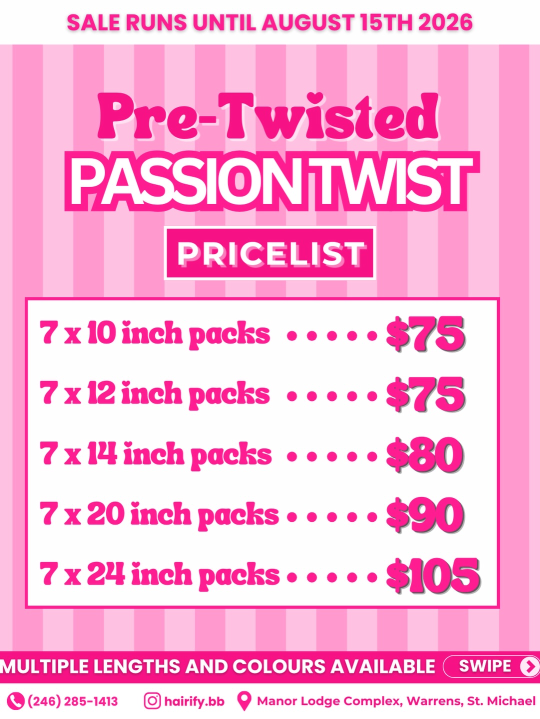 Pre-Twisted Passion Twist Sale – Prices from $75 for 7 Packs