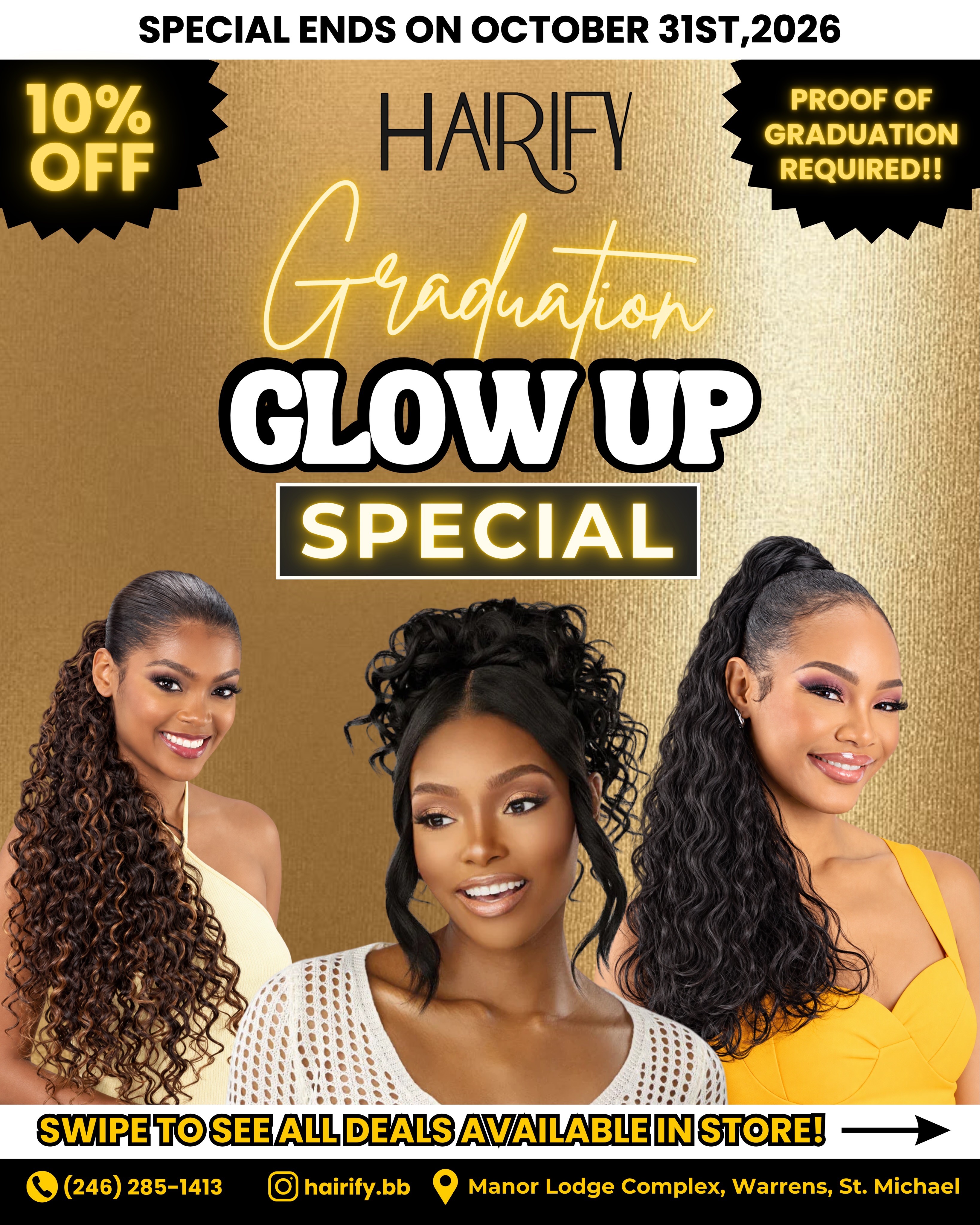 Hairify Graduation Glow Up Special – 10% Off Select Hair Extensions