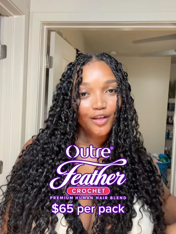 Outre Feather Crochet Premium Human Hair Blend – $65 Per Pack