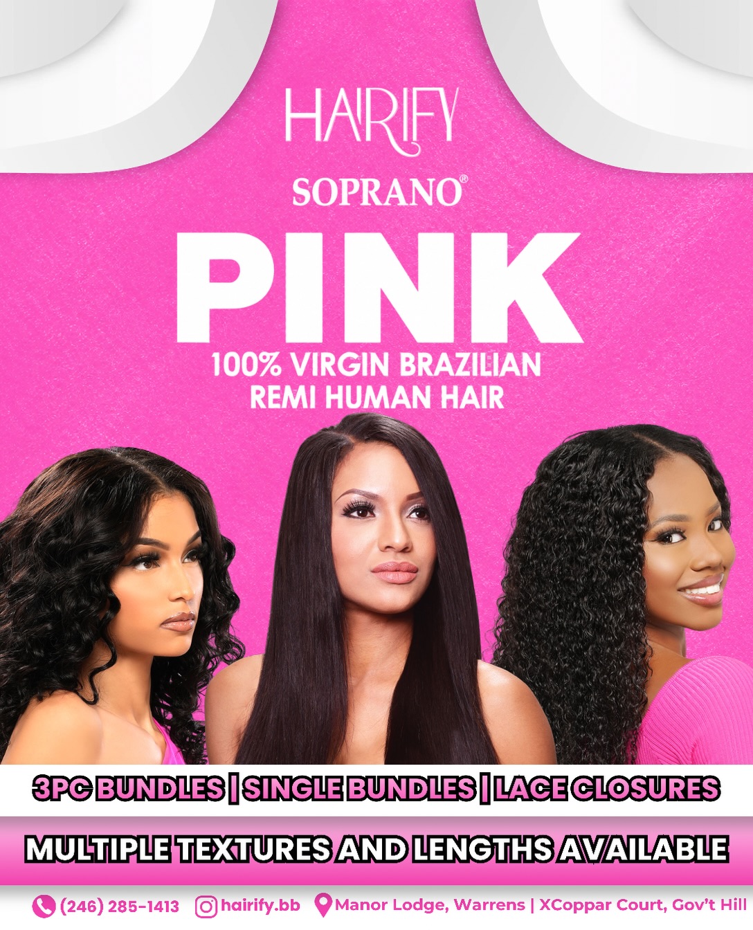 Soprano Pink 100% Virgin Brazilian Remi Human Hair – Bundles & Lace Closures Now Available