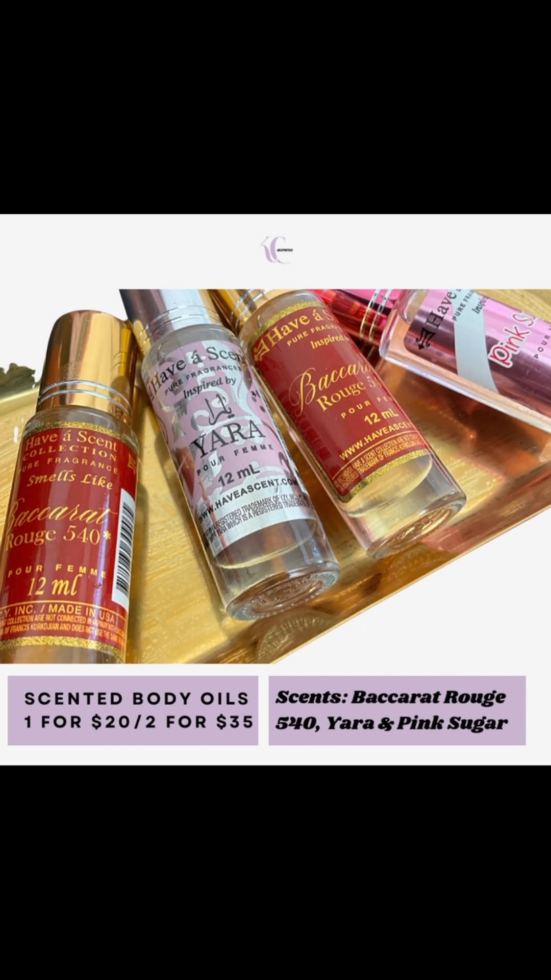 Scented Body Oils – 1 for $20 / 2 for $35