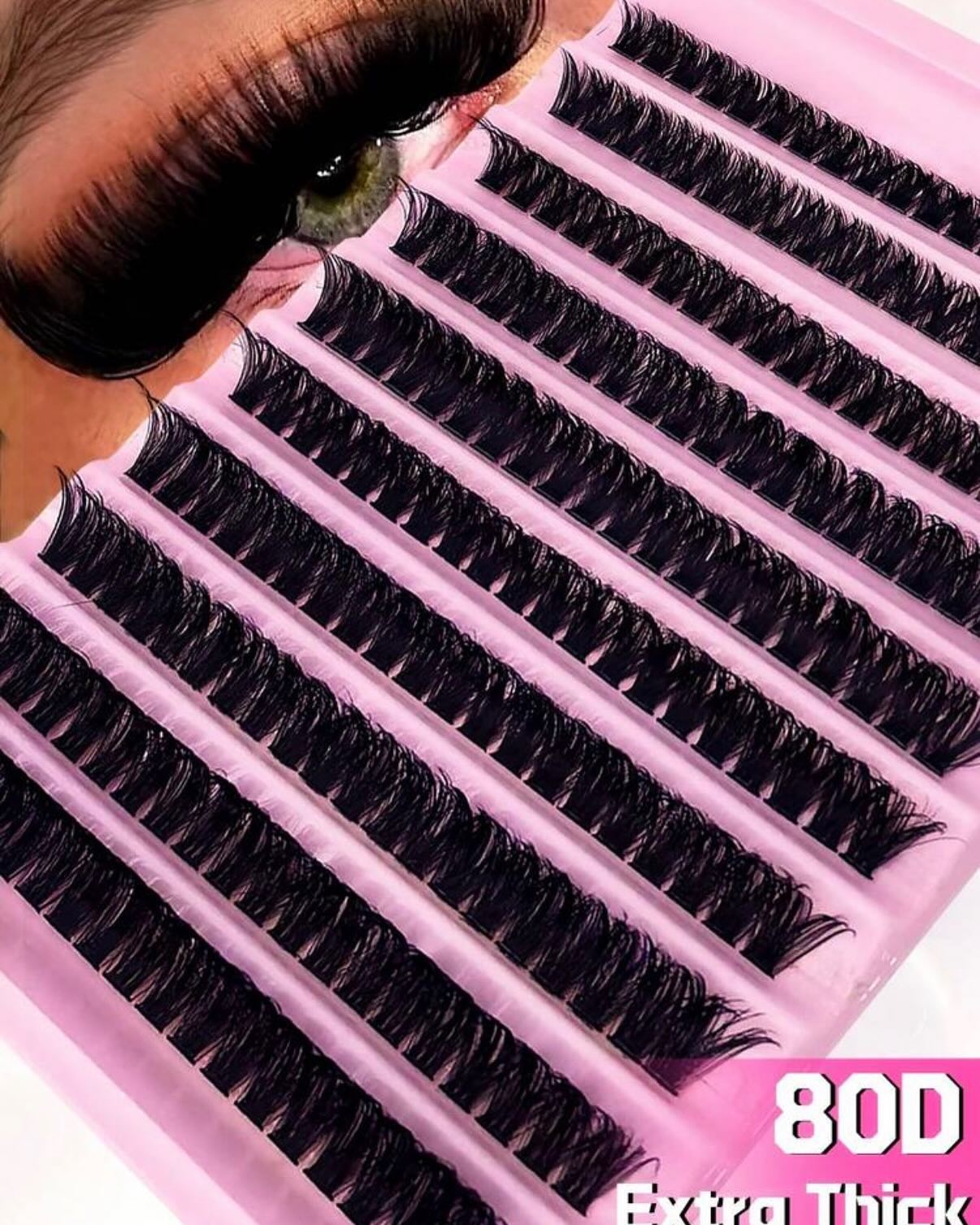 80D Extra Thick Lash Clusters – Bds $30
