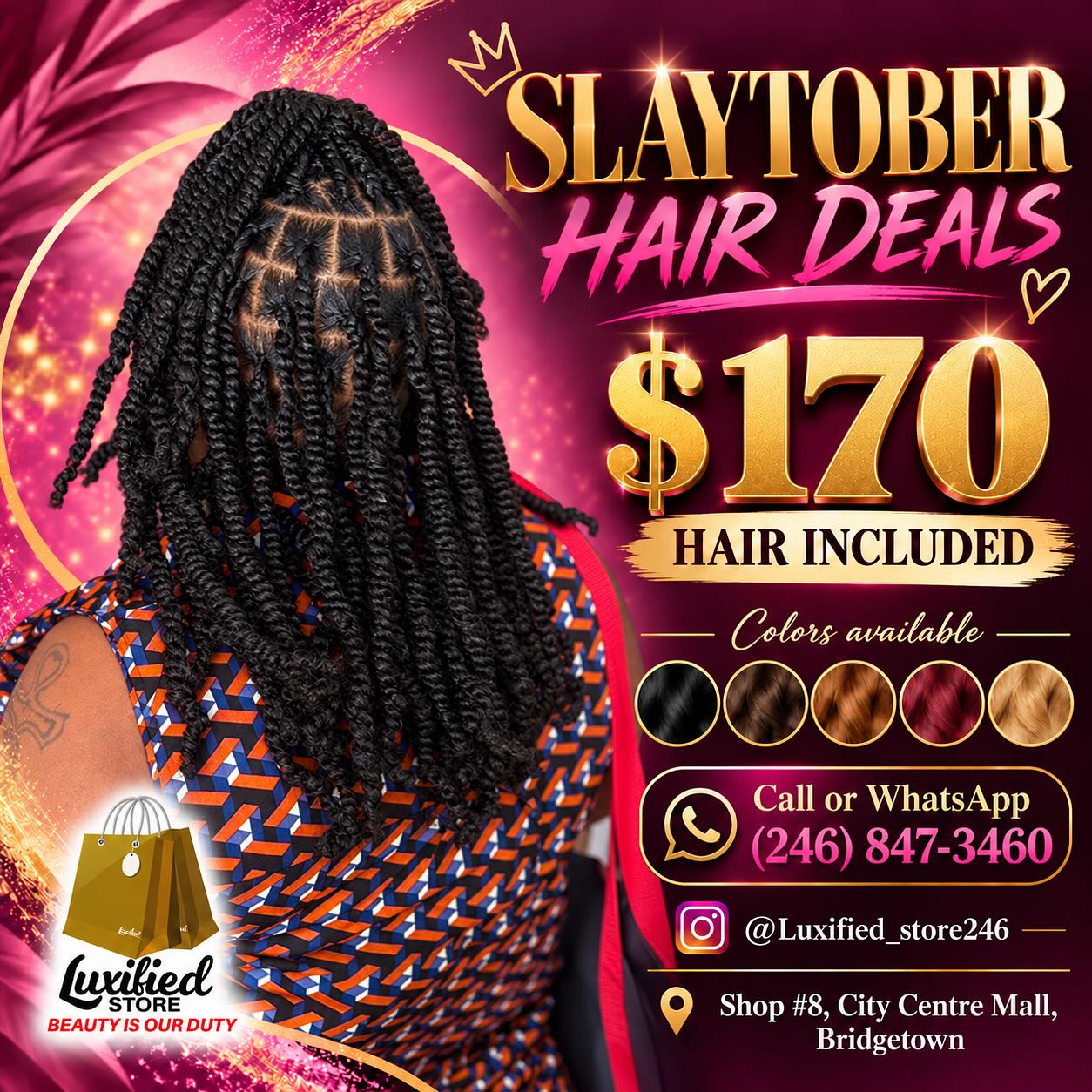 Slaytober Hair Deals – $170 Braids with Hair Included