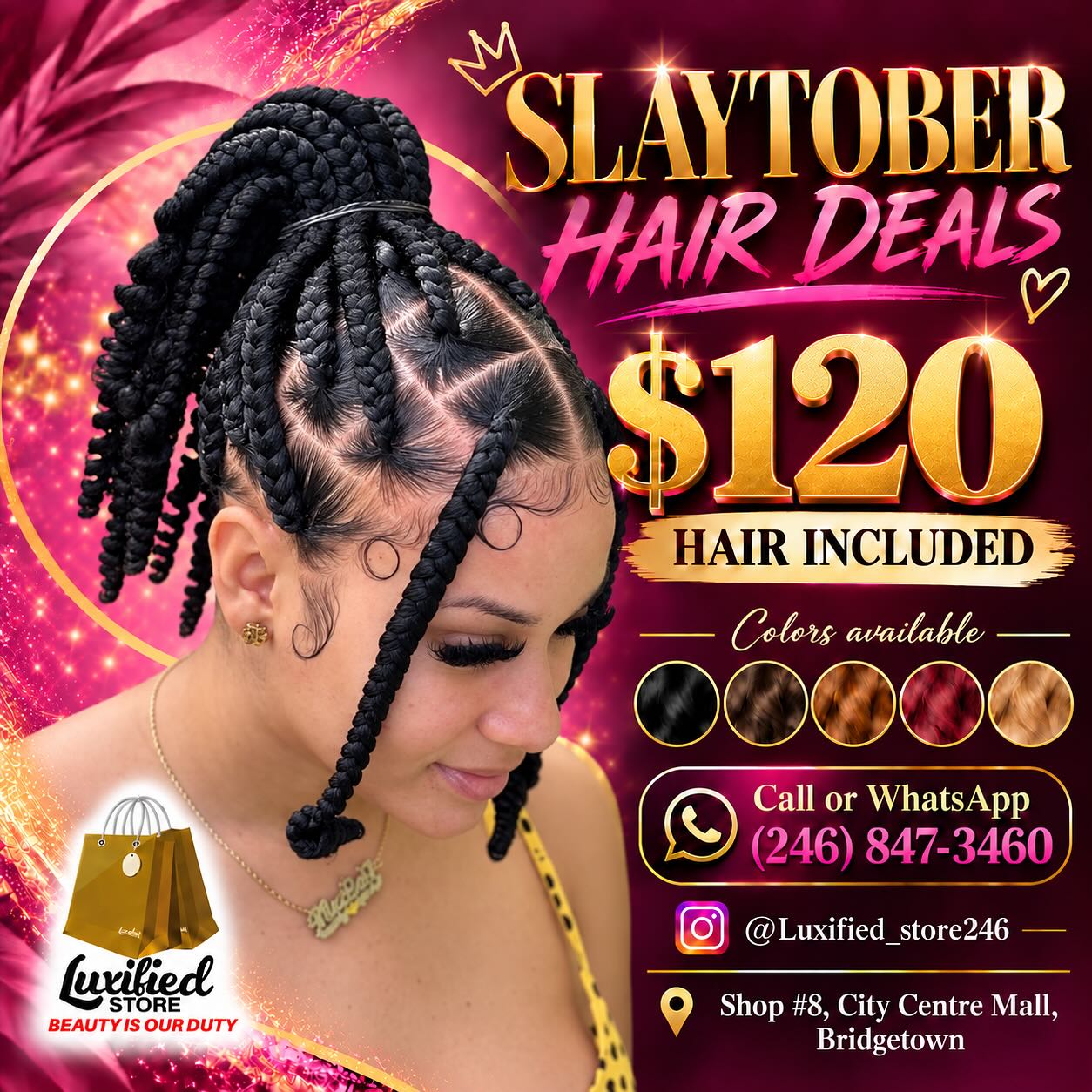 Slaytober Hair Deals – Braid Styles from $75 with Hair Included