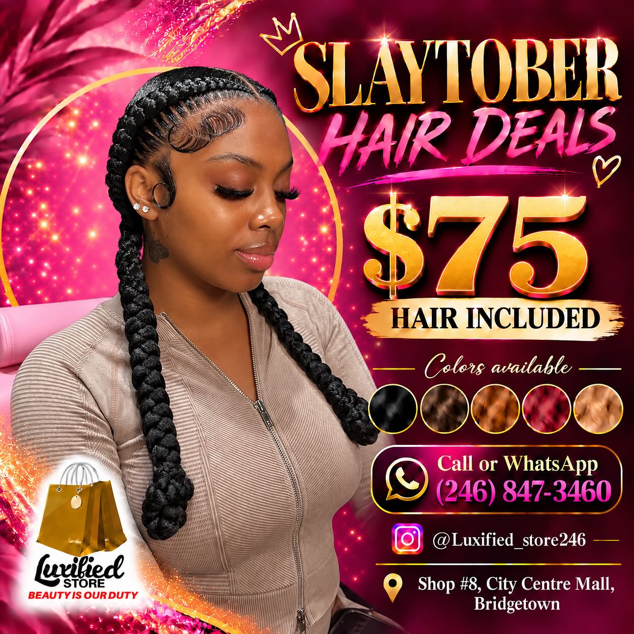 Slaytober Hair Deals – Braid Styles from $75 with Hair Included