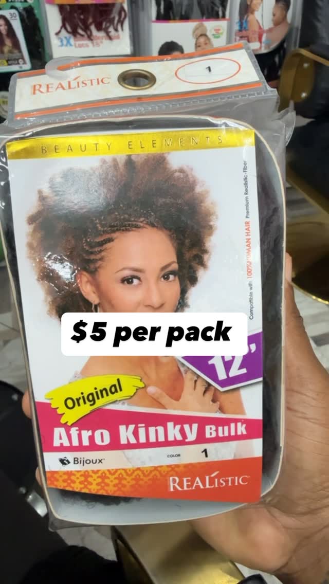 Realistic Afro Kinky Bulk Hair – $5 Per Pack