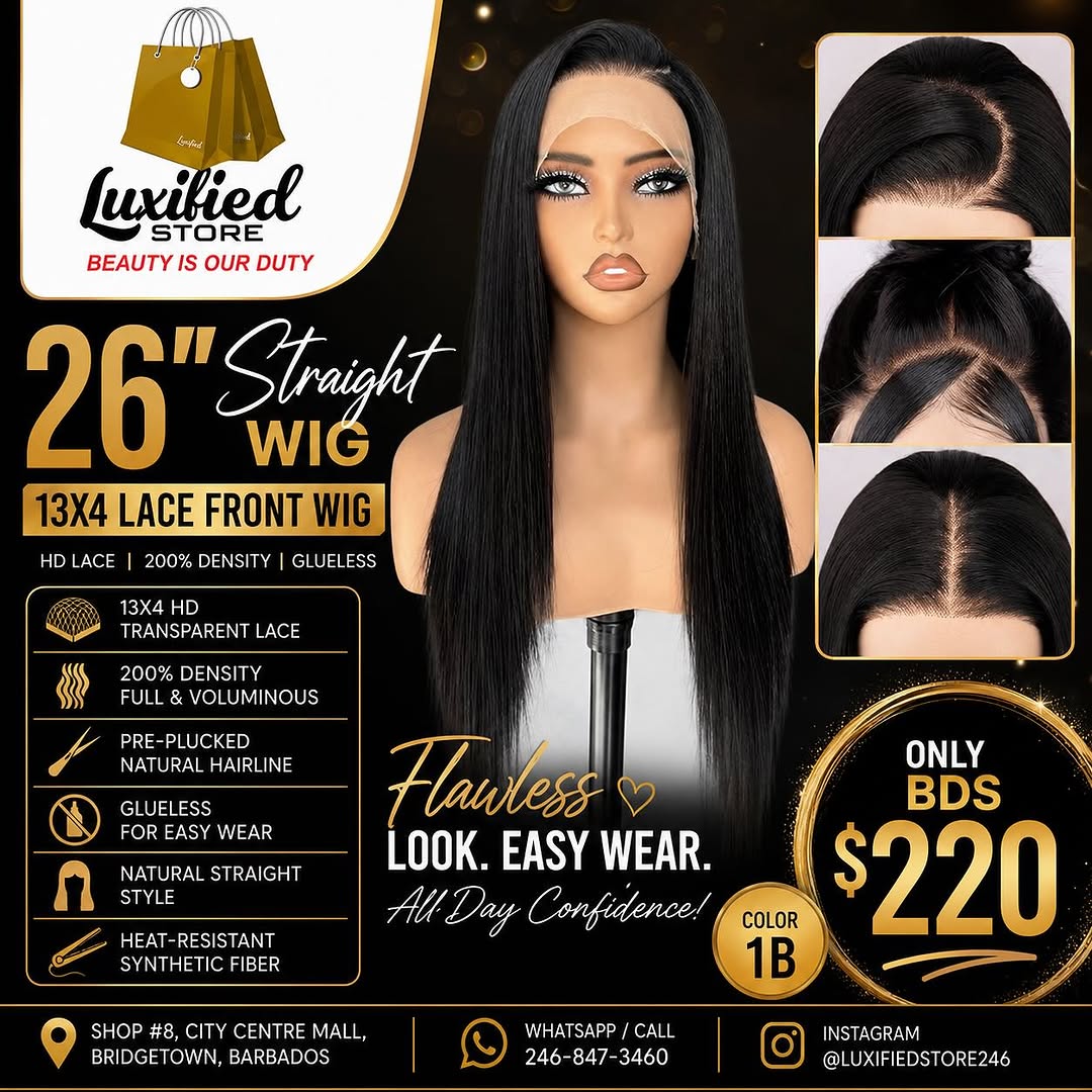 26" Straight 13x4 Lace Front Wig – Only BDS $220