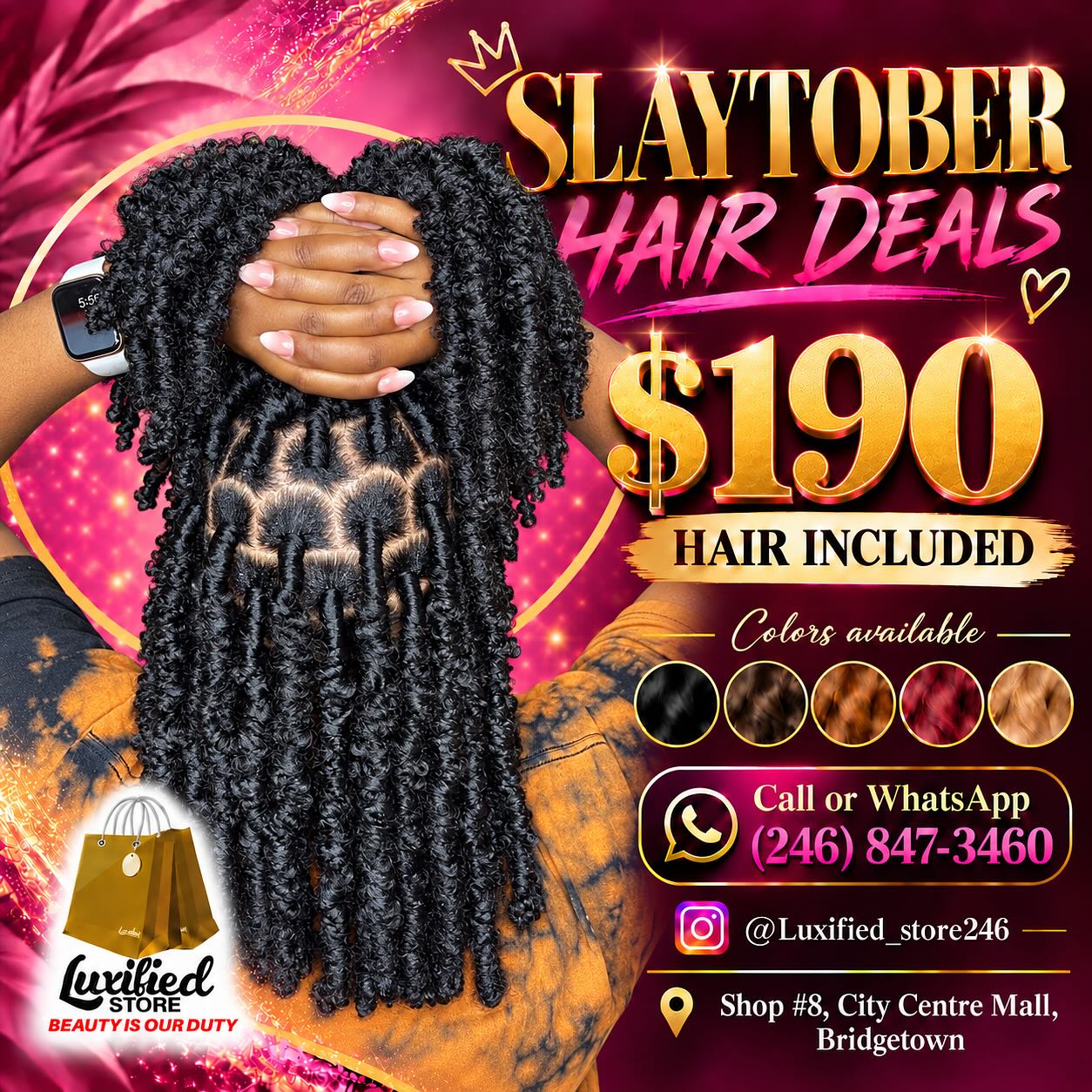 Slaytober Hair Deals – $190 Hair Included at Luxified Store