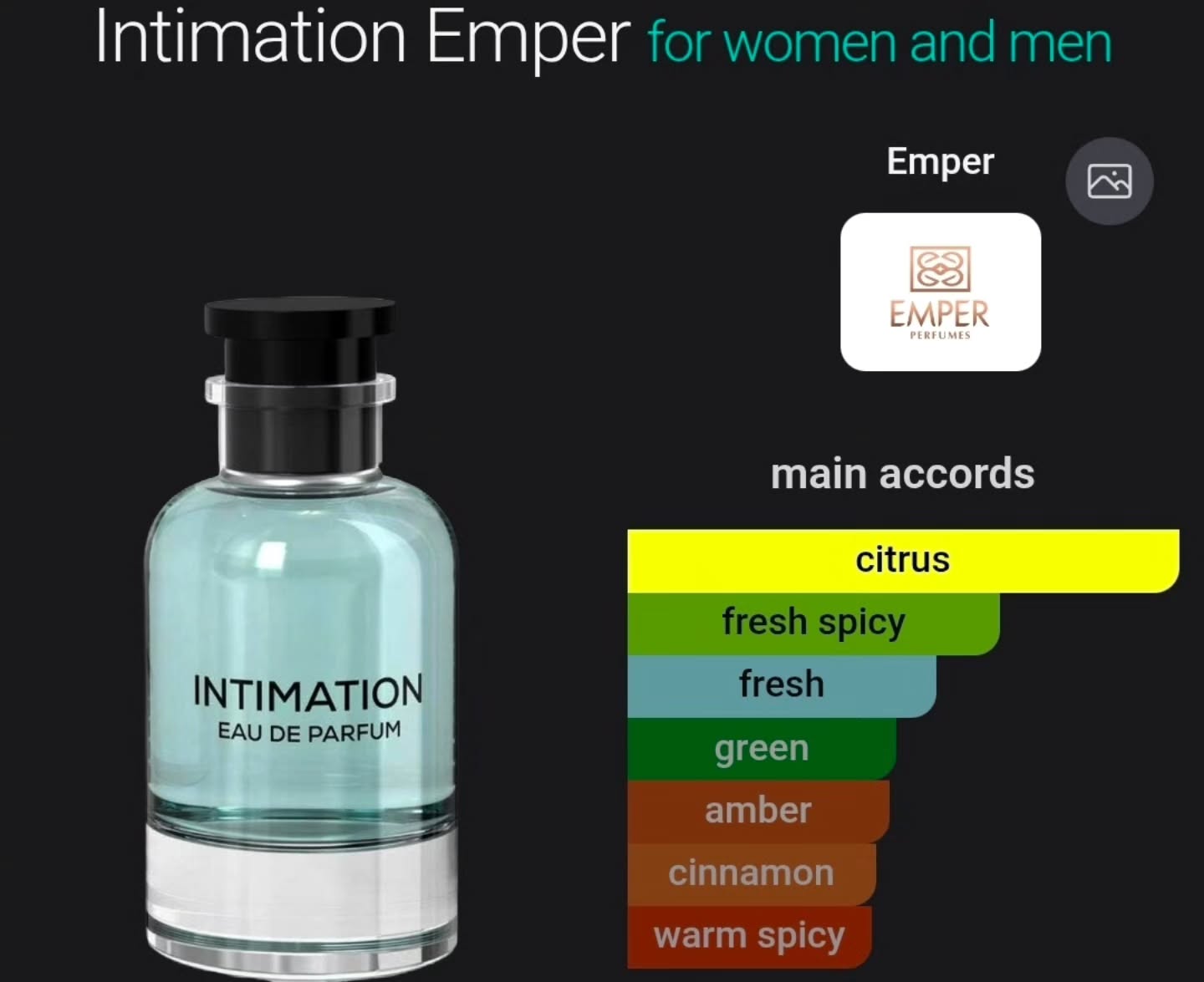 Emper Intimation EDP 100ml – $100 at ScentedBim