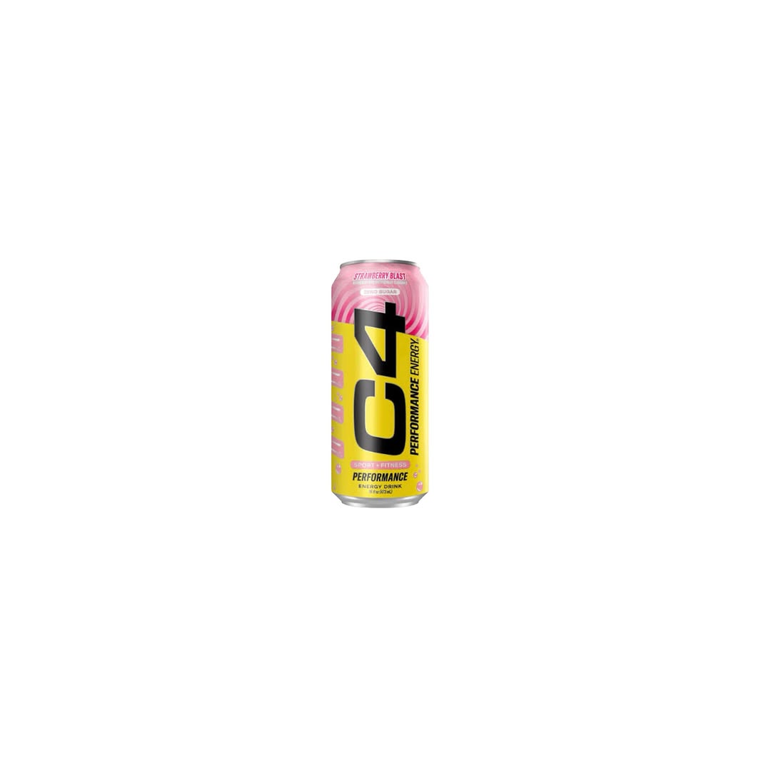 C4 Strawberry Blast Energy Drink – Single & 4-Pack Pricing