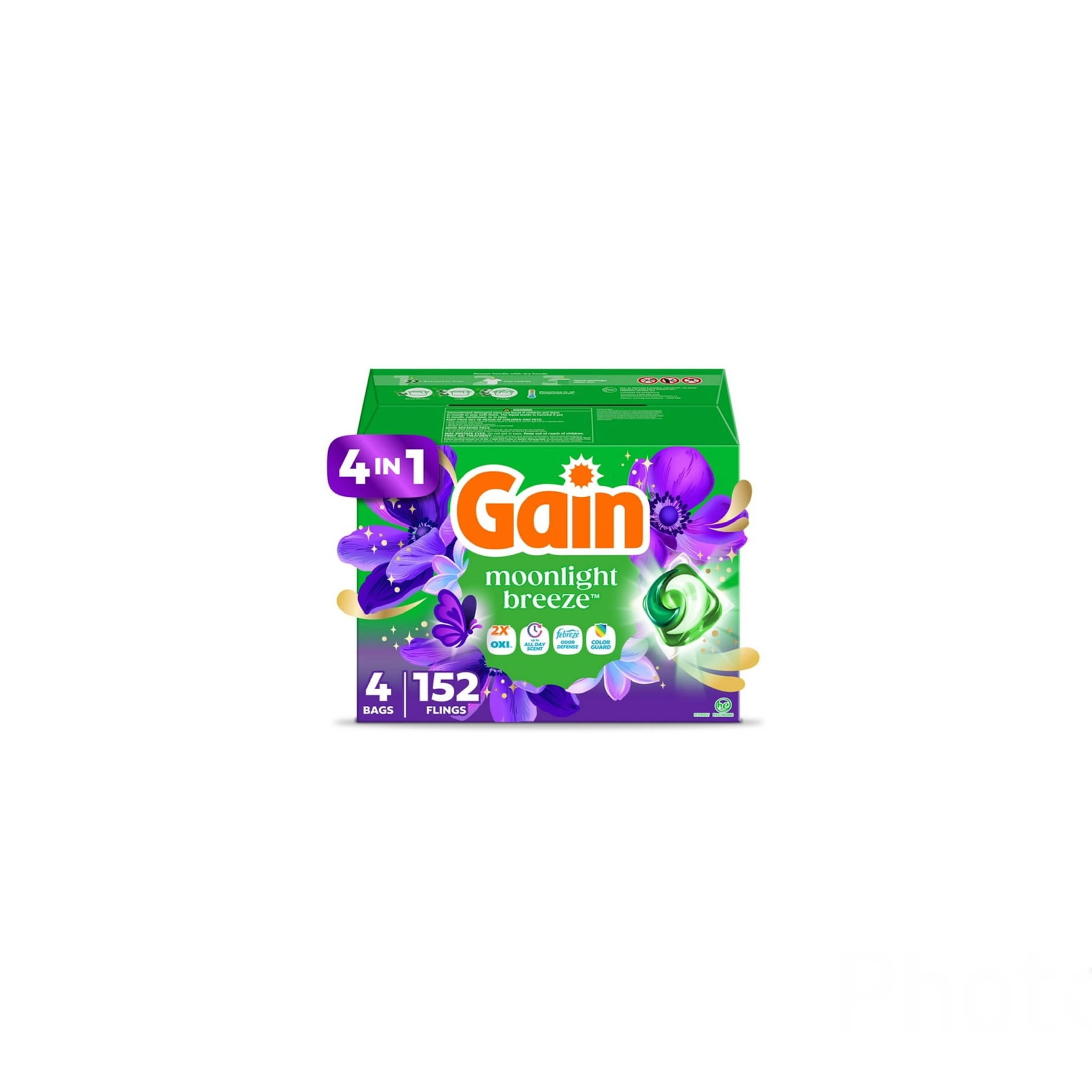 Gain Moonlight Breeze Laundry Flings – 38ct $30 / 152ct $109