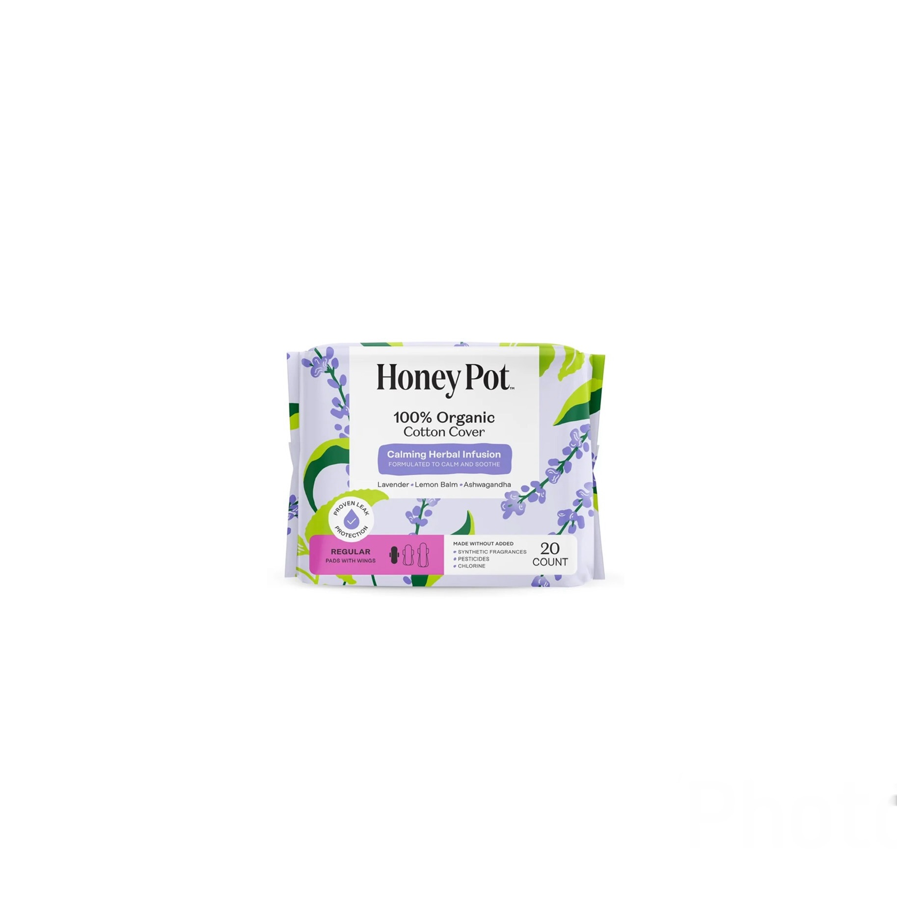 HoneyPot 100% Organic Cotton Cover Regular Pads with Wings 20ct – $35