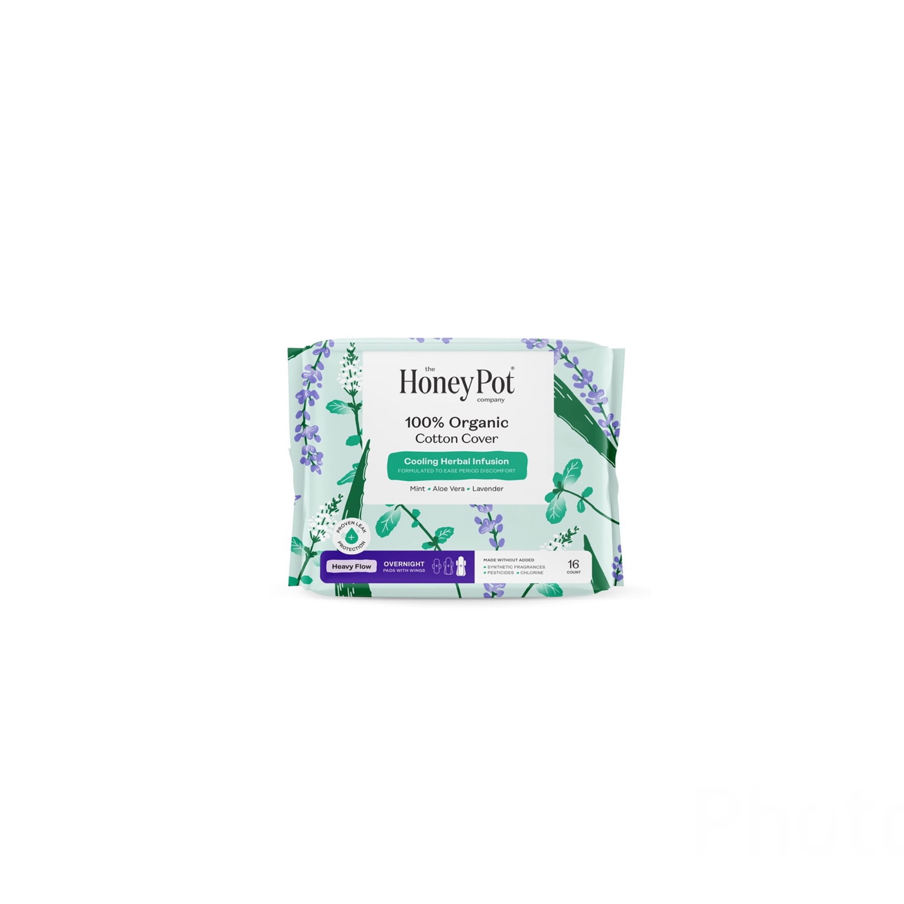 HoneyPot 100% Organic Cotton Cooling Herbal Infusion Overnight Pads – $45