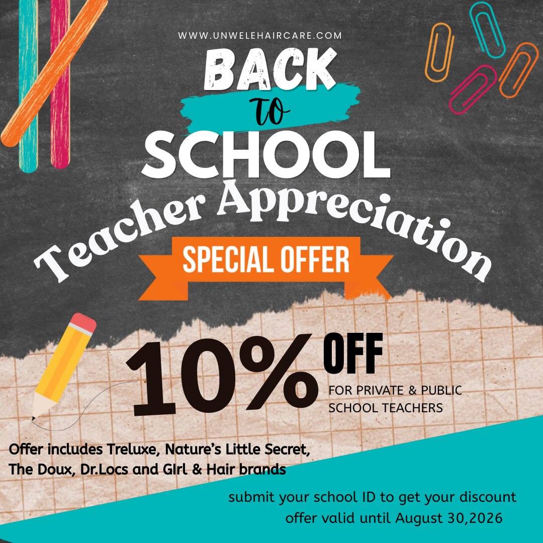 Back to School Teacher Appreciation – 10% Off for Private & Public School Teachers
