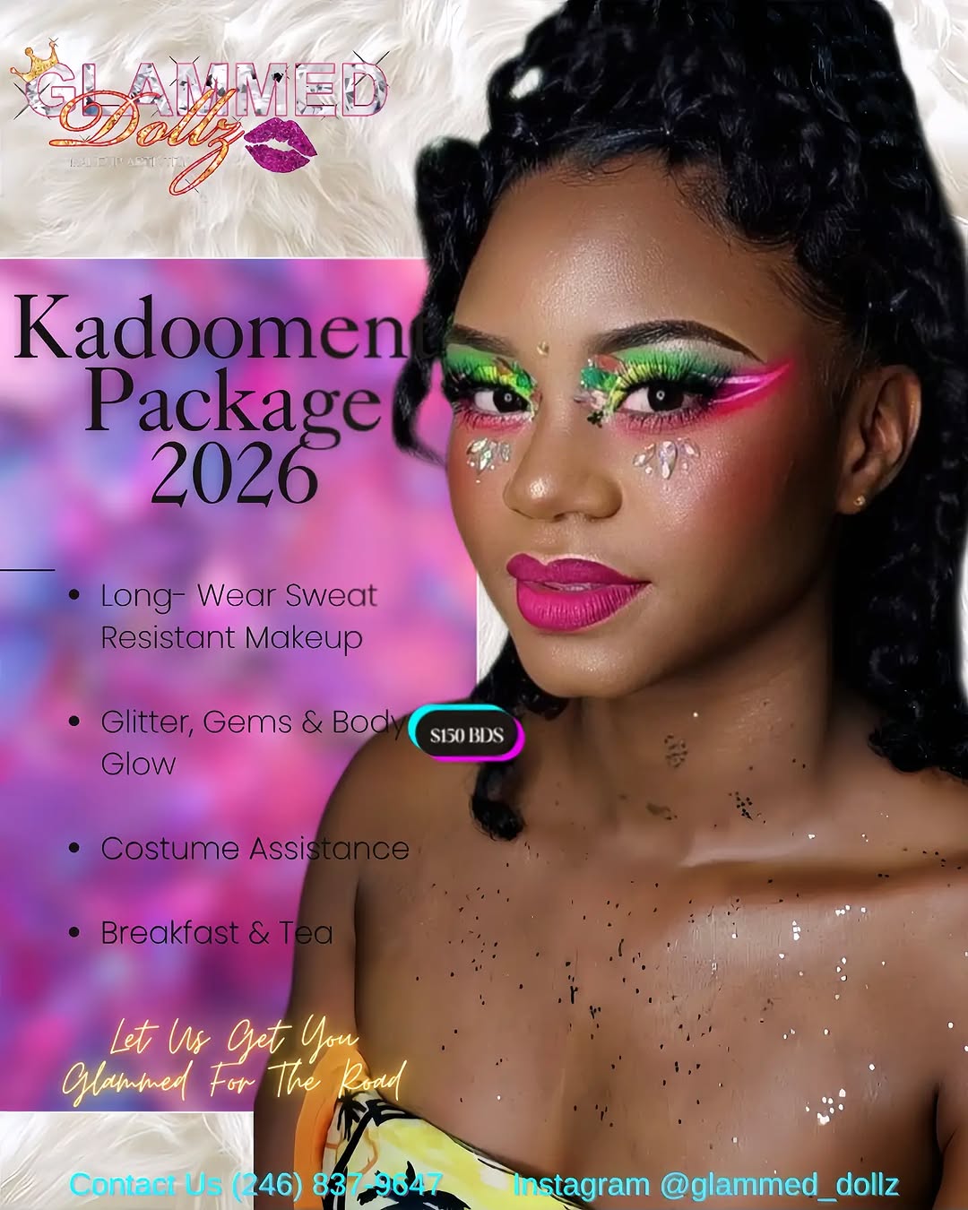 Kadooment Package 2026 – $150 BDS | Glammed Dollz