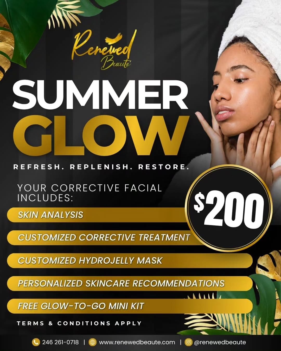 Summer Glow Corrective Facial Package – $200