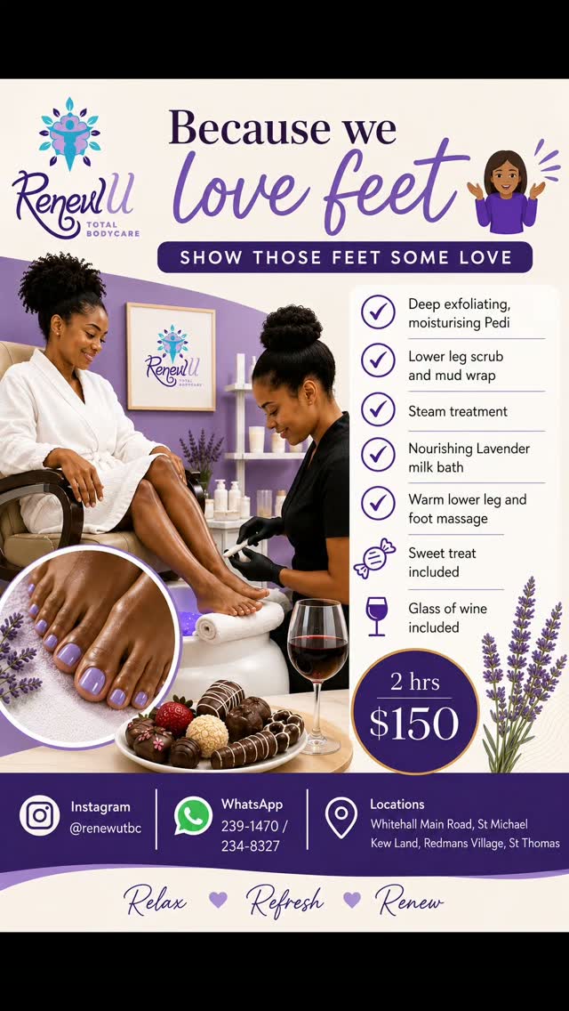 RenewU 2-Hour Luxury Pedicure Package – $150