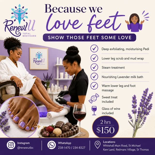 RenewU Love Feet Pedicure Package – 2 Hours for $150