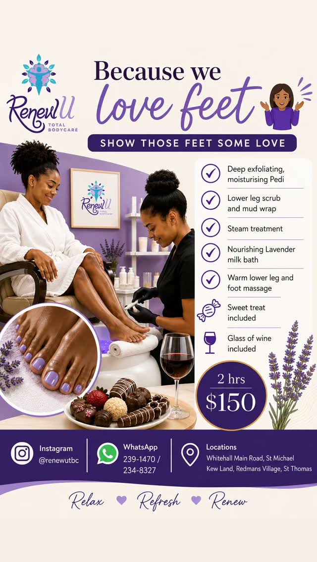 RenewU 'Love Feet' Pedicure Package – 2 Hours for $150