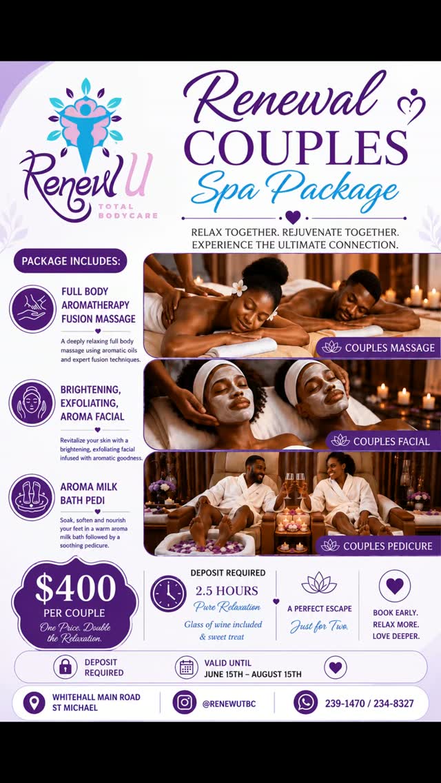 Renewal Couples Spa Package – $400 Per Couple